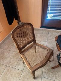 sedie con tavolino antichi