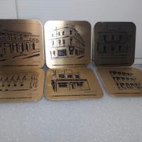 Sottobicchieri d'epoca in metallo Australiani