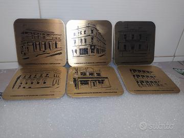 Sottobicchieri d'epoca in metallo Australiani