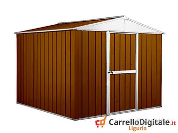 Box porta attrezzi lamiera 276x260 legno scuro