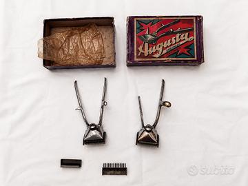 Coppia tosatrici manuali vintage Augusta Solingen