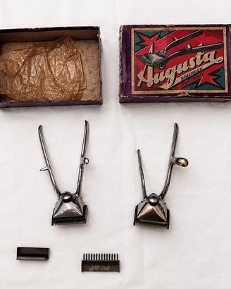 Coppia tosatrici manuali vintage Augusta Solingen