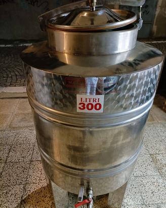CISTERNA ACCIAIO INOX 300 LITRI