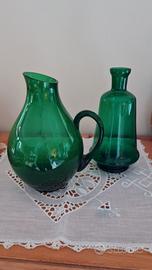 vasi in vetro verde di Empoli