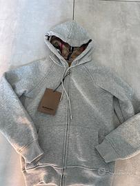 felpa burberry taglia s grigia