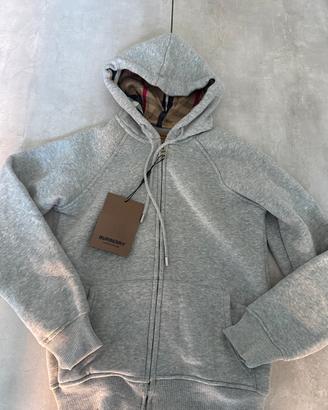 felpa burberry taglia s grigia