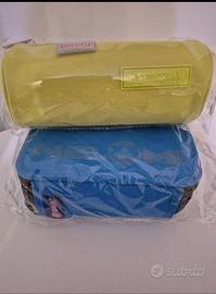 2 astucci scuola Blue e Giallo Neon