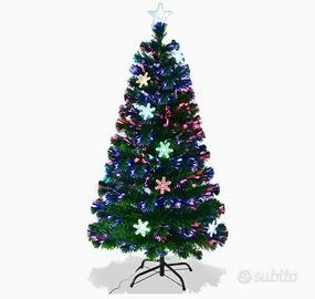 NUOVO Albero di Natale Fibra Ottica 180cm Luci LED