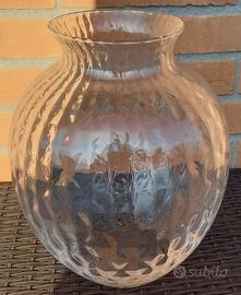 Vaso in vetro decorato - nuovo