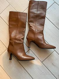 Stivali Primadonna donna tacco 7cm cognac n.37