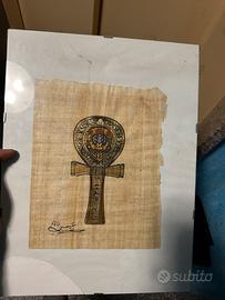 Papiro originale egiziano - simbolo Ankh(vita)