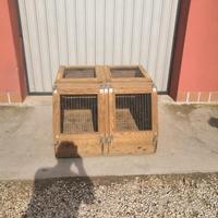 Box Transportino auto in legno per cani