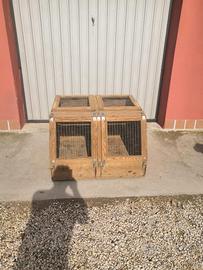 Box Transportino auto in legno per cani