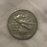 Moneta 20 lire 1909