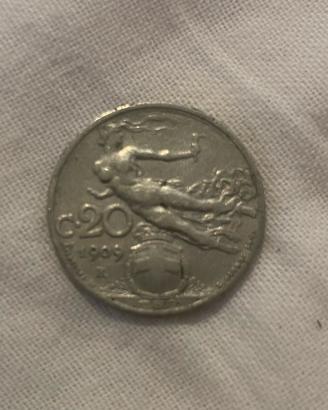 Moneta 20 lire 1909