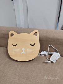 Lampada applique gatto per cameretta bambine/i