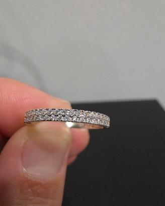 Mezza veretta in argento S925 con moissaniteGRA