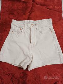pantaloncino jeans bianco 