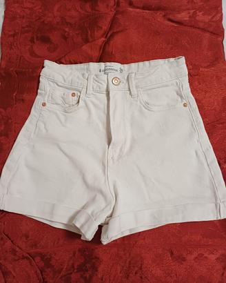 pantaloncino jeans bianco 