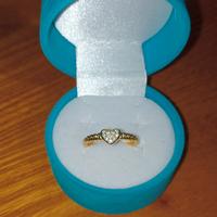 Anello argento.925 cuore cubic zirconia 