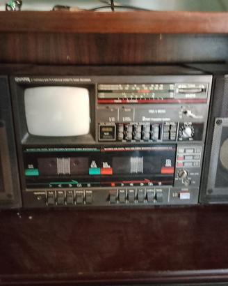 radio con TV e doppia cassetta.