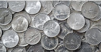 COMPR0 500 lire in Argento