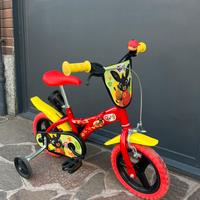 Bici bambini Bing con rotelle ruota 12. Nuova