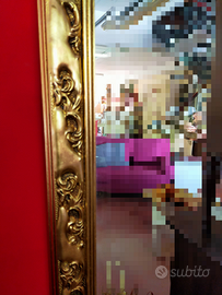 Specchiera dorata lunga