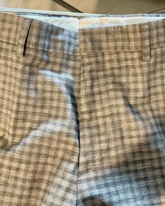 Paul Smith Pantaloni Eleganti Uomo a Quadri Grigio
