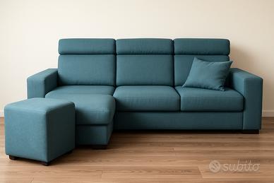 Divano con penisola “Divani & Divani” – turchese p