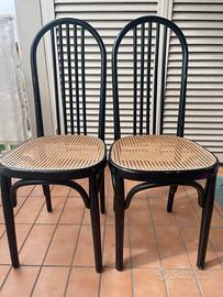 Sedie in legno impagliate vintage