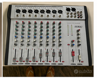 Mixer Audio Professionale GBC 8 Canali con Echo