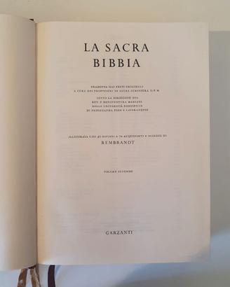 "LA SACRA BIBBIA" - 2 volumi Garzanti 1964