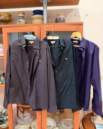 3 camicie Burberry uomo XL – lotto completo