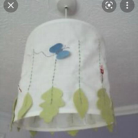 Lampadario in tessuto con fiori