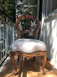 Sedia antica in stile Luigi XV