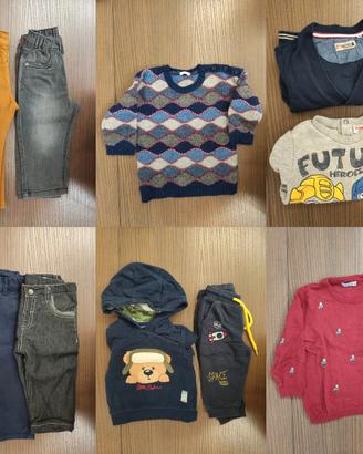 Set 11 capi vestiti bimbo 3 - 6 - 9 - 12 mesi