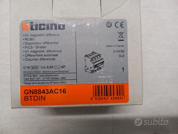 BTICINO GN8843AC16 NUOVO