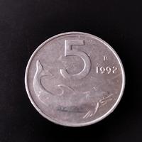 5 Lire 1992 Delfino italia