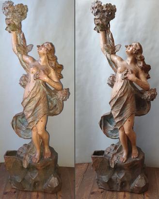 GRANDE STATUA LIBERTY IN TERRACOTTA PRIMI '900