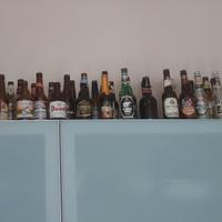 Collezione bottiglie birra