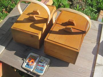 2 porta lavoro legno cucito