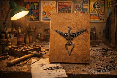 quadro opera Amblé Sonaglia "maestro dei chiodi"