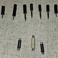 N°7 Spinotti Audio Maschio-Femmina+N°3 Adattatori