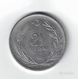 Moneta, Turchia, 2,5 Lire, Rep. di Turchia, 1961