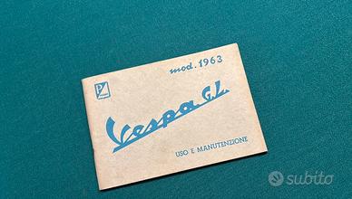 Libretto uso manutenzione Vespa G.L. 1963