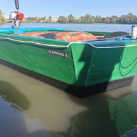 Barca in vetroresina e legno