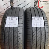 2 PNEUMATICI 215/60 R16 MICHELIN ESTIVE 80%