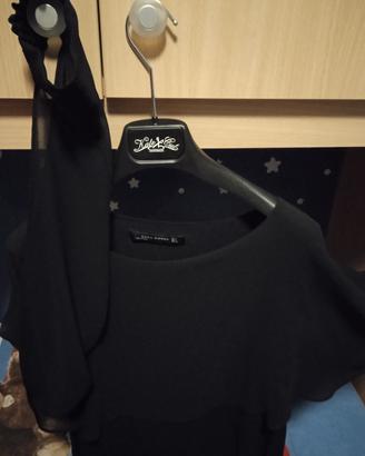 camicia nera donna zara