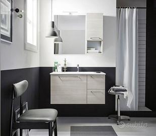 MOBILE BAGNO CON SPECCHIO GRIGIO